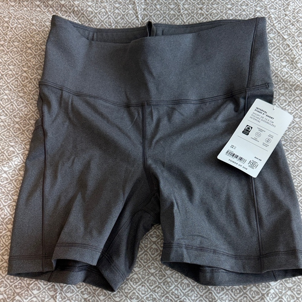 Athleta brand new gray biker shorts